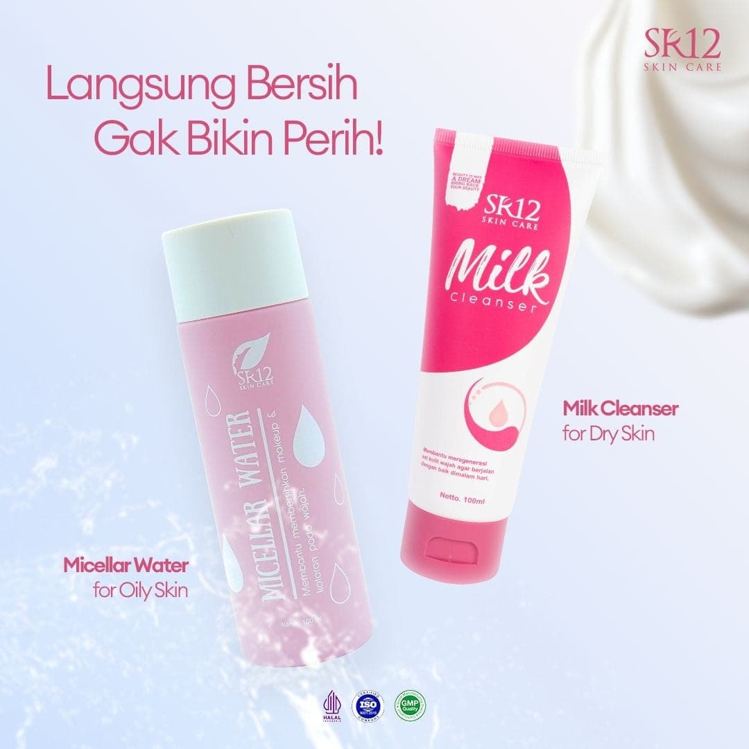 SR12 - milk cleanser , micellar water 100 ml