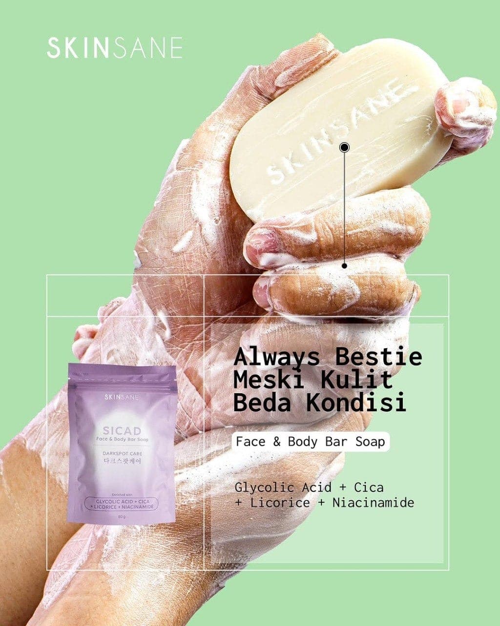 Skinsane Face & Body Barsoap
