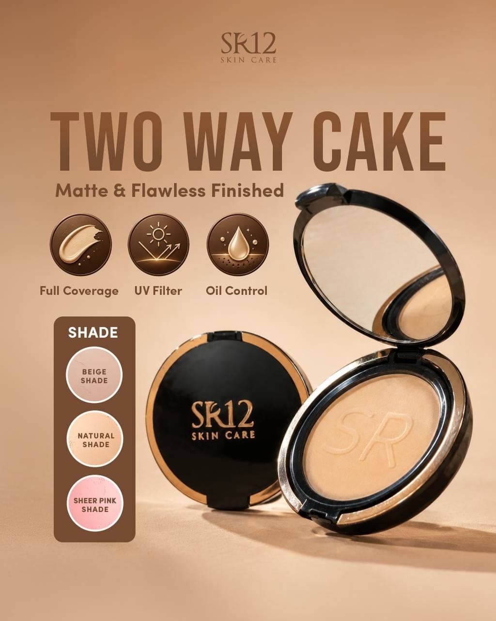 SR12 - daily cover two way cake bedak padat