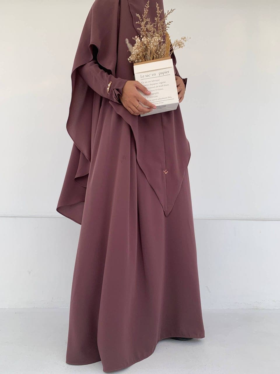 Zakia - Shafa dress decorose M Free khimar nonpad maroon