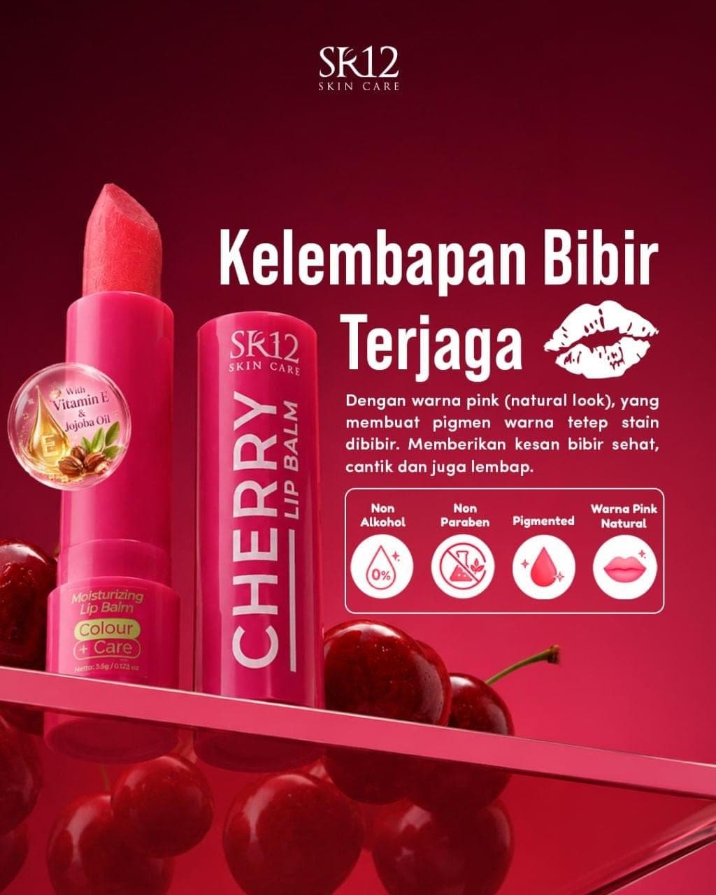 Cherry Lip Balm Moisturizer & Lip Colour