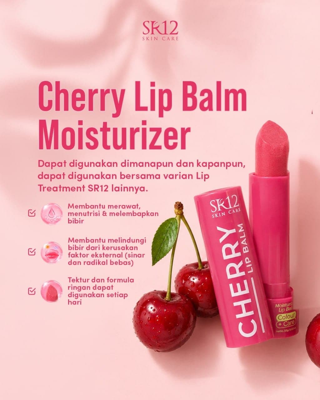 Cherry Lip Balm Moisturizer & Lip Colour